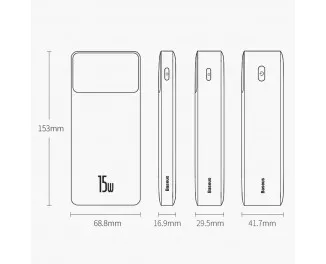 Портативный аккумулятор Baseus Bipow Digital Display 30000mAh 15W (PPDML-K01, PPBD050201) Black