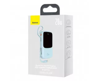 Портативный аккумулятор Baseus Qpow Pro Digital Display Fast Charge 10000mAh 20W Blue (PPQD020003)