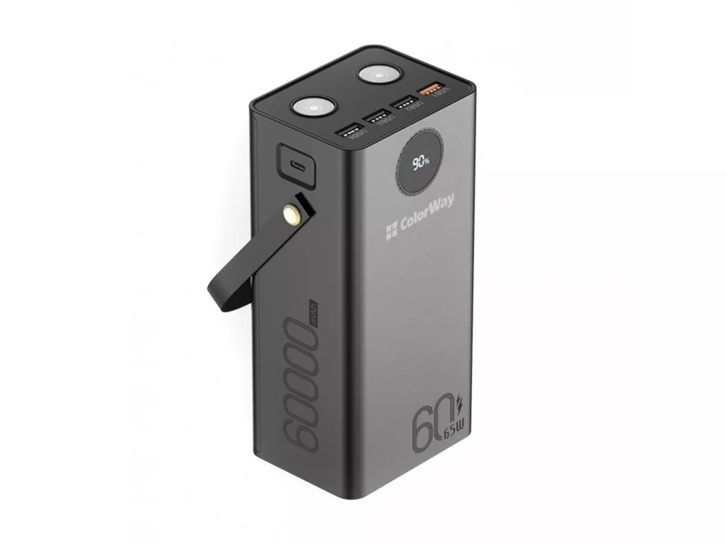 Портативний акумулятор акумулятор ColorWay Powerful 60000mAh Black (CW-PB600LPA5BK-PDD)