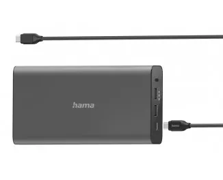 Портативный аккумулятор Hama Universal 26800mAh PD 5-20V/60W Grey (00200012)