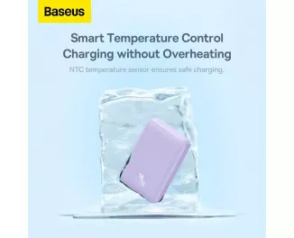 Портативный аккумулятор с беспроводной зарядкой Baseus Magnetic Mini 10000mAh 20W (Qi 15W) (P10059001513-00) Purle