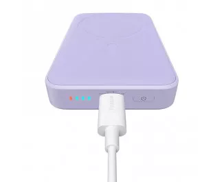 Портативный аккумулятор с беспроводной зарядкой Baseus Magnetic Mini 10000mAh 20W (Qi 15W) (P10059001513-00) Purle