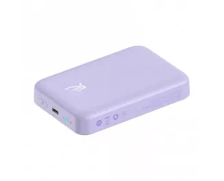 Портативный аккумулятор с беспроводной зарядкой Baseus Magnetic Mini 10000mAh 20W (Qi 15W) (P10059001513-00) Purle