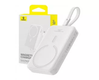 Портативний акумулятор з бездротовою зарядкою Baseus Magnetic Mini 10000mAh 30W White (P1002210B223-00)