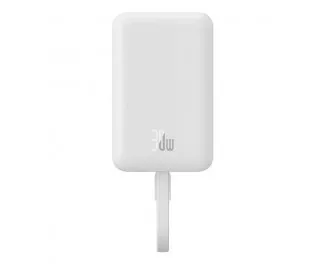 Портативний акумулятор з бездротовою зарядкою Baseus Magnetic Mini 10000mAh 30W White (P1002210B223-00)
