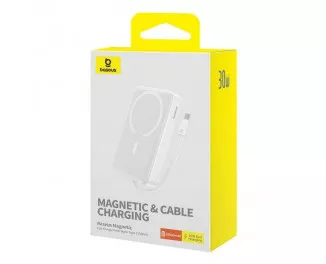 Портативний акумулятор з бездротовою зарядкою Baseus Magnetic Mini 10000mAh 30W White (P1002210B223-00)