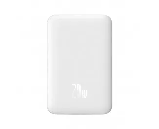 Портативный аккумулятор с беспроводной зарядкой Baseus Magnetic Mini (Overseas Edition) 10000mAh 20W (Qi 15W) (PPCX070002) White