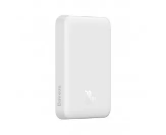 Портативний акумулятор з бездротовою зарядкою Baseus Magnetic Mini (Overseas Edition) 10000mAh 20W (Qi 15W) (PPCX070002) White