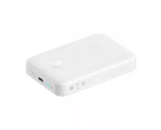 Портативний акумулятор з бездротовою зарядкою Baseus Magnetic Mini (Overseas Edition) 10000mAh 20W (Qi 15W) (PPCX070002) White