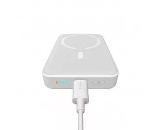 Портативний акумулятор з бездротовою зарядкою Baseus Magnetic Mini (Overseas Edition) 10000mAh 20W (Qi 15W) (PPCX070002) White