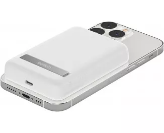 Портативный аккумулятор с беспроводной зарядкой Belkin BoostCharge Magnetic Wireless 5000mAh (BPD004BTWT) White