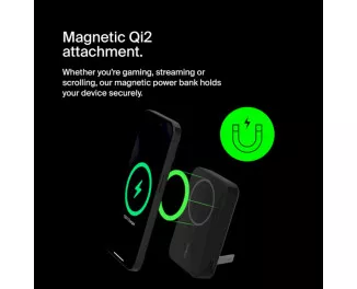 Портативный аккумулятор с беспроводной зарядкой Belkin BoostCharge Pro Magnetic Qi2 10000mAh 15W (BPD008BTBK) Black