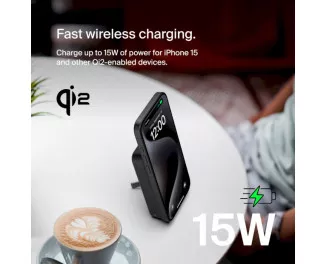 Портативный аккумулятор с беспроводной зарядкой Belkin BoostCharge Pro Magnetic Qi2 10000mAh 15W (BPD008BTBK) Black