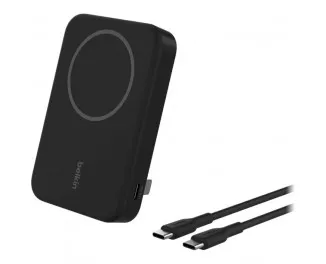 Портативний акумулятор з бездротовою зарядкою Belkin BoostCharge Pro Magnetic Qi2 8000mAh 15W (BPD007BTBK) Black