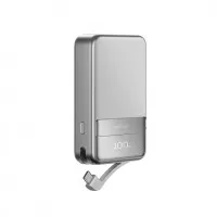 Портативный аккумулятор с беспроводной зарядкой EcoFLow RAPID Magnetic 10000mAh 65W Silver (EF-RAPID10000-EU)