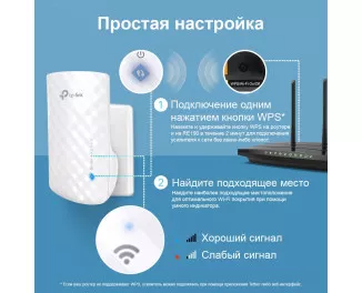 Повторювач Wi-Fi сигналу TP-LINK RE190 AC750 OneMesh