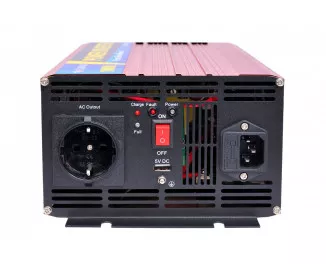 Перетворювач (інвертор) + зарядний пристрій Pulsepad PSWCH-1000 12V 1000W PURE SINE WAVE