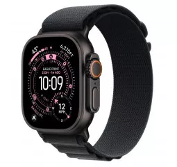 Ремешок для Apple Watch Ultra 49mm Apple Alpine Loop Black - Black Titanium Finish - Large (MG9J4)