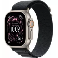 Ремешок для Apple Watch Ultra 49mm Apple Alpine Loop Black - Natural Titanium Finish - Large (MFTG4)
