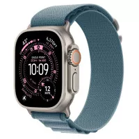 Ремешок для Apple Watch Ultra 49mm Apple Alpine Loop Light Blue - Natural Titanium Finish - Large (MFTK4)