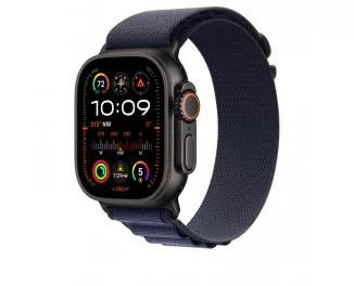 Ремешок для Apple Watch Ultra 49mm Apple Alpine Loop Navy - Black Titanium Finish - Small (MYPW3)
