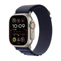 Ремешок для Apple Watch Ultra 49mm Apple Alpine Loop Navy - Natural Titanium Finish - Small (MXMX3)
