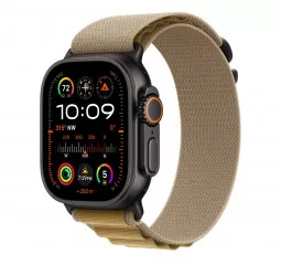 Ремешок для Apple Watch Ultra 49mm Apple Alpine Loop Tan - Black Titanium Finish - Large (MYQ23)