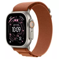 Ремешок для Apple Watch Ultra 49mm Apple Alpine Loop Terra Cotta - Natural Titanium Finish - Medium (MFTC4)
