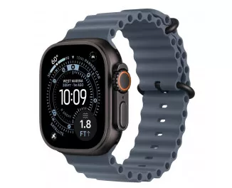 Ремешок для Apple Watch Ultra 49mm Apple Ocean Band Anchor Blue - Black Titanium Finish (MGCJ4)