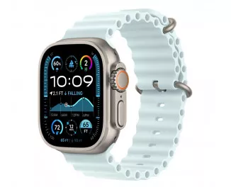 Ремешок для Apple Watch Ultra 49mm Apple Ocean Band Ice Blue - Natural Titanium Finish (MXTF3)