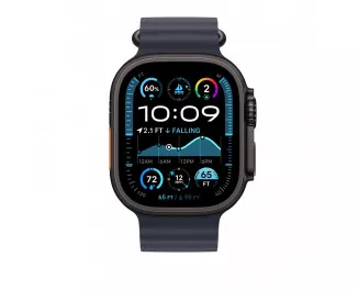 Ремешок для Apple Watch Ultra 49mm Apple Ocean Band Navy - Black Titanium Finish (MYPA3)