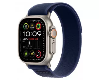 Ремешок для Apple Watch Ultra 49mm Apple Trail Loop Blue - M/L - Natural Titanium Finish (MXTW3)