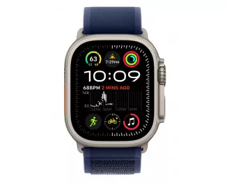 Ремешок для Apple Watch Ultra 49mm Apple Trail Loop Blue - M/L - Natural Titanium Finish (MXTW3)