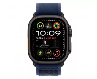 Ремешок для Apple Watch Ultra 49mm Apple Trail Loop Blue - S/M - Black Titanium Finish (MYQ73)