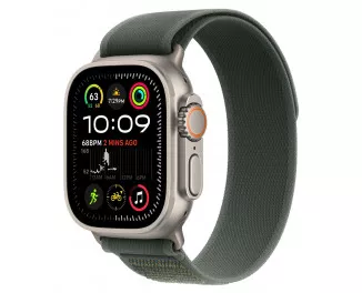 Ремешок для Apple Watch Ultra 49mm Apple Trail Loop Green - S/M - Natural Titanium Finish (MXTN3)