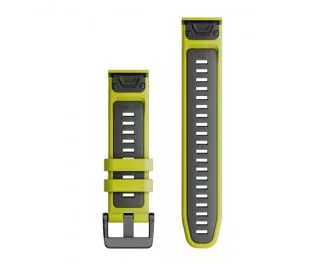 Ремінець для смарт-годинника GARMIN QuickFit 22 Watch Bands Electric Lime/Graphite Silicone (010-13280-03)