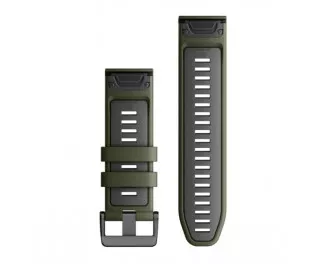 Ремінець для смарт-годинника GARMIN QuickFit 26 Watch Bands Moss/Graphite Silicone (010-13281-07)