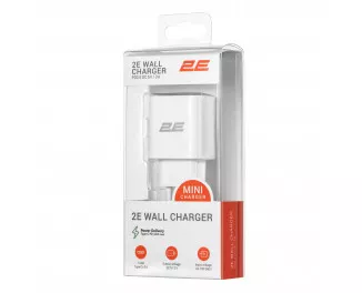 Мережевий зарядний пристрій 2E 25W USB-C PD White (2E-WC1USBC25W-W)