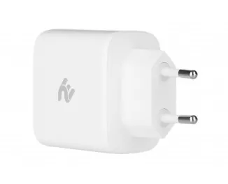 Сетевое зарядное устройство 2E 65W 2хUSB-C/USB-A GAN PD/QC White (2E-WC3USB65W-W)