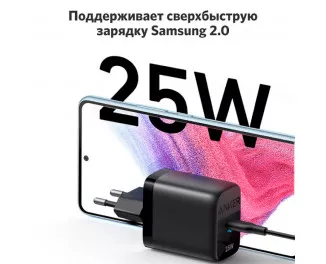 Мережевий зарядний пристрій Anker PowerPort 312 - 25W USB-C (A2642G11) Black