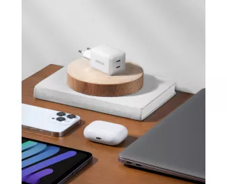 Сетевое зарядное устройство Anker PowerPort 521 Nano Pro - 40W 2xUSB-C PIQ3.0 (A2038G21) White