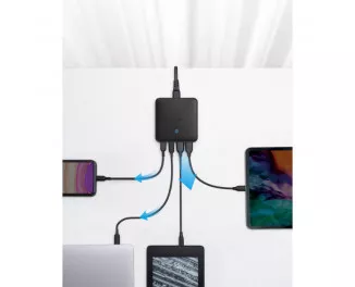 Сетевое зарядное устройство Anker PowerPort 543 Atom III Slim 4 - 65W 22xUSB-C PIQ3.0 (A2046G12) Black 
