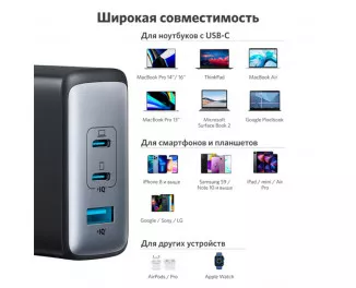 Сетевое зарядное устройство Anker PowerPort 736 Nano II - 100W 2xUSB-C PD 1xPIQ GaN (A2145G11) Black