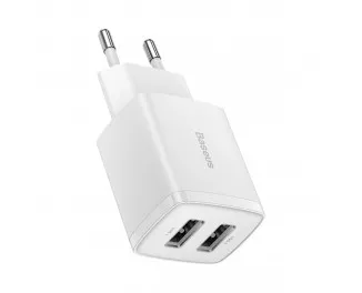 Сетевое зарядное устройство Baseus Compact Charger 2U 10.5W (CCXJ010202) White