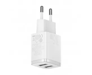 Сетевое зарядное устройство Baseus Compact Charger 2U 10.5W (CCXJ010202) White