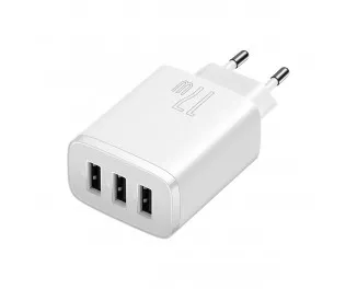 Сетевое зарядное устройство Baseus Compact Charger 3U 17W (CCXJ020102) White
