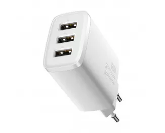 Сетевое зарядное устройство Baseus Compact Charger 3U 17W (CCXJ020102) White