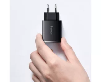 Сетевое зарядное устройство Baseus Compact Quick Charger 2U+С 30W (CCXJ-E01) Black