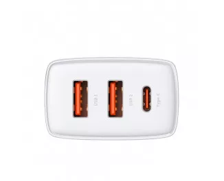 Сетевое зарядное устройство Baseus Compact Quick Charger 2U+С 30W (CCXJ-E02) White