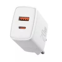 Сетевое зарядное устройство Baseus Compact Quick Charger U+С 20W (CCXJ-B02) White